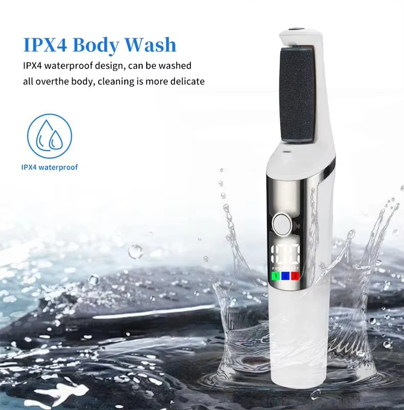 مزيل مسامير القدم الكهربائية المحمولة السلس ملف القدم الكهربائية لإزالة الجلد الميت الجاف المتشقق القابلة لإعادة الشحن مجموعة العناية بالقدم #4