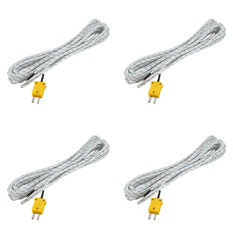 【Last-Chance!】4X -50-250 Celsius K Typ 10M Kabel Temperatursensor Thermoelementsonde