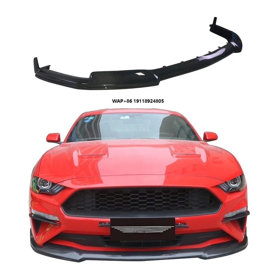 

2018-2023 for Mustang Carbon Fiber Body Kit New Front Lip & Splitter for Coupe/Convertible 100% Fit