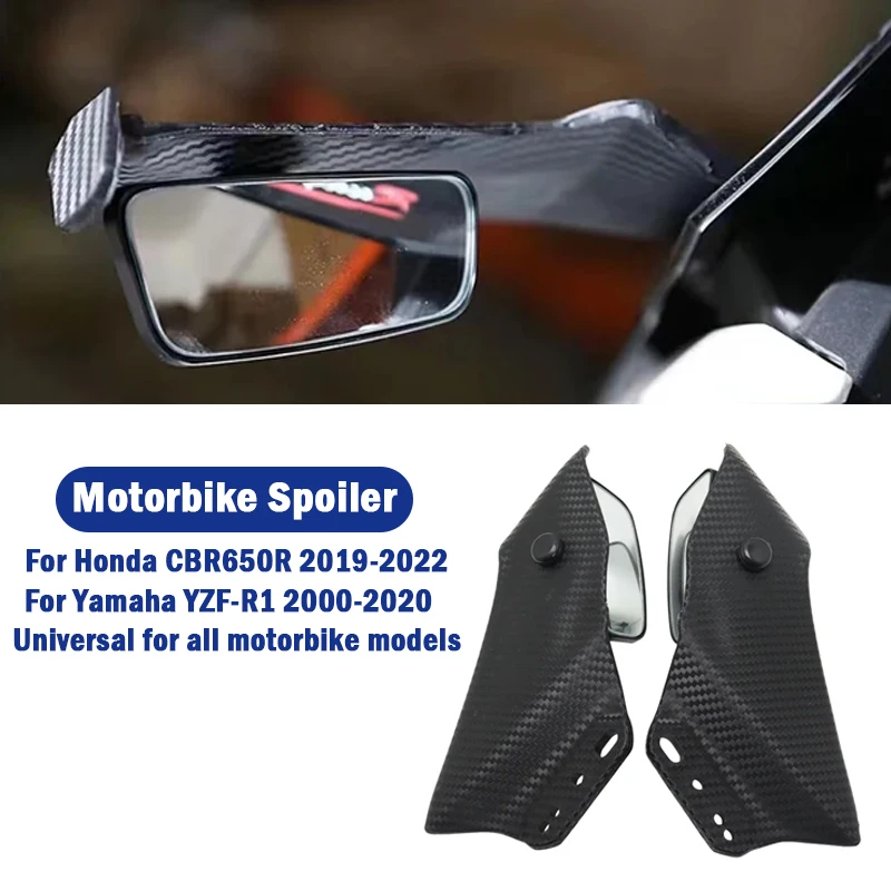 

For Honda CBR650R 2019-2022 CBR600RR CBR1000RR Motorcycle Retrofit Adjustable Side Spoiler Fixed Wind Wing Mirror Side Fairing