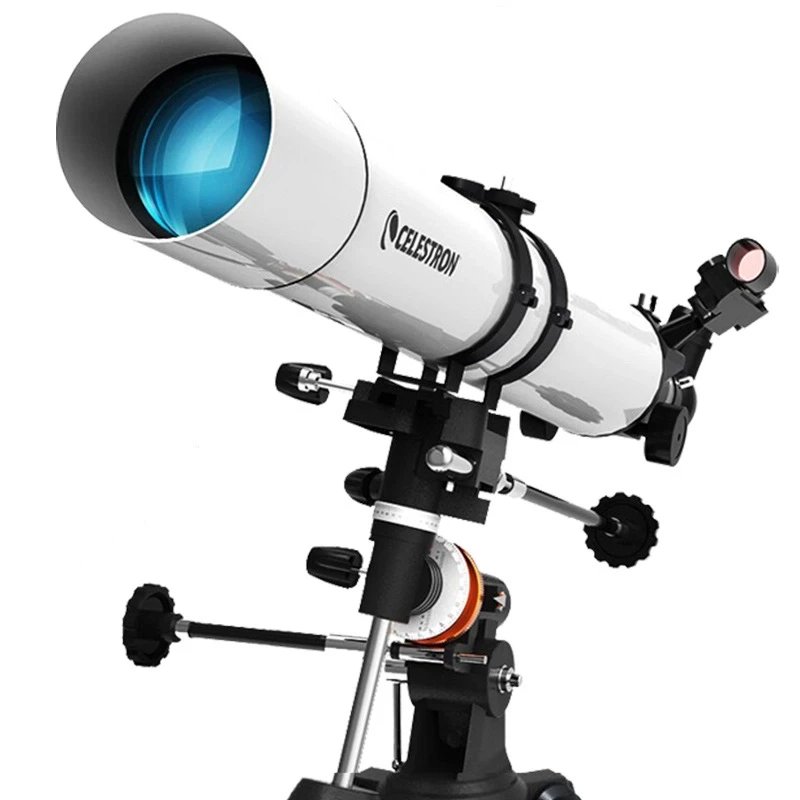 

Starry Sky Telescope 80EQPRO Professional Star Observation Deep Space Star Observation White Telescope with Tripod Set