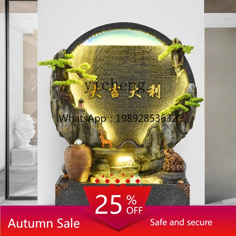 

TWR water curtain wall rockery running water screen decoration courtyard fish pond fountain landscape ornament