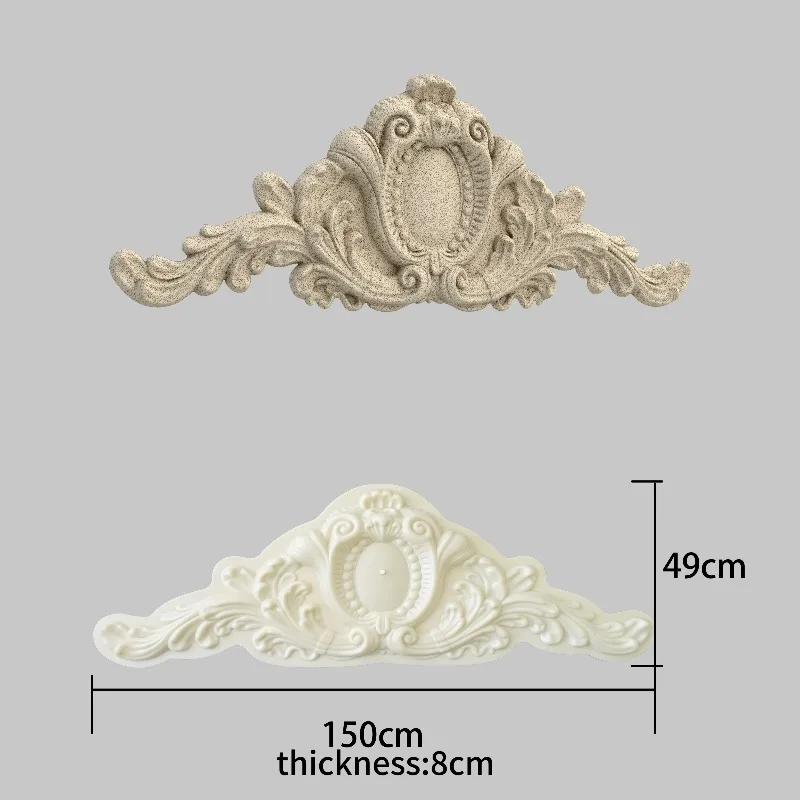 Concrete villa self-built house gable mold, cement gable triangle decal, wall carving template model