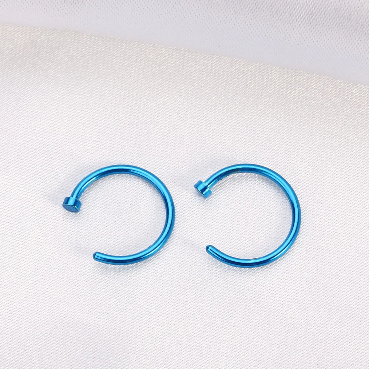

2 Pcs Titanium Steel Nose Ring Studs Piercing Jewelry Hoop Rings Hoops Piercings