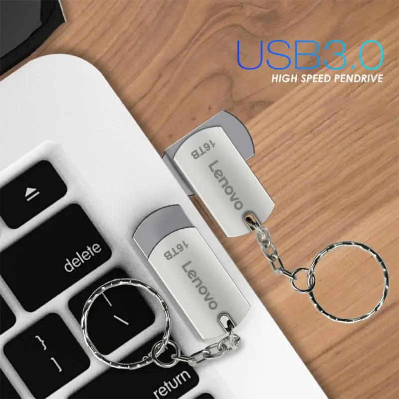 Lenovo USB 3.0 Pendrive 16TB High Speed Flash Metal Pen Drive 8TB 4TB Portable Waterproof U Disk Stick Mini SSD Memoria Pen USB