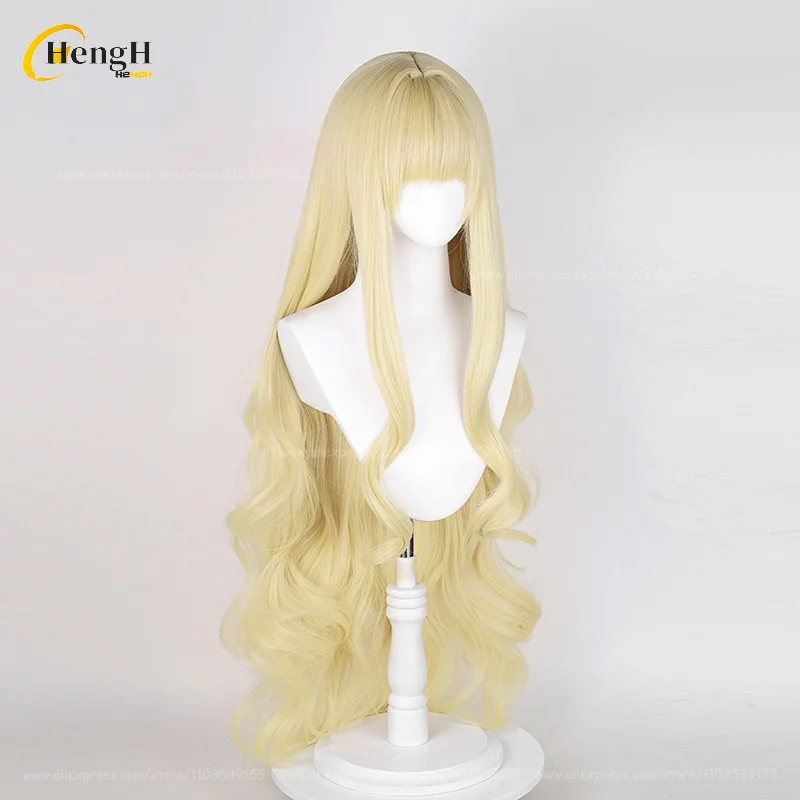 95 cm de Long Mashiro Rima Cosplay perruque Anime doré cheveux bouclés résistant à la chaleur cheveux synthétiques fête Cosplay Anime perruques + bonnet de perruque gratuit