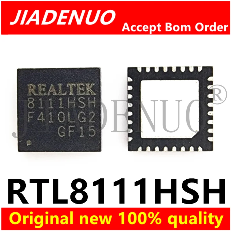 (1pcs)100% original New RTL8111HM RTL8111H RTL8111HSH QFN 8111HM 8111H 8111HSH Chipset