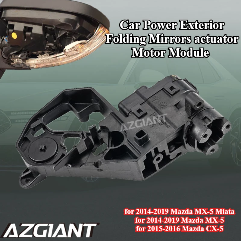 

AZGIANT Car Power Exterior Folding Mirrors Motor Module for Mazda MX-5 Miata 2014-2019 CX-5 2015-2016 Pure copper wire replace