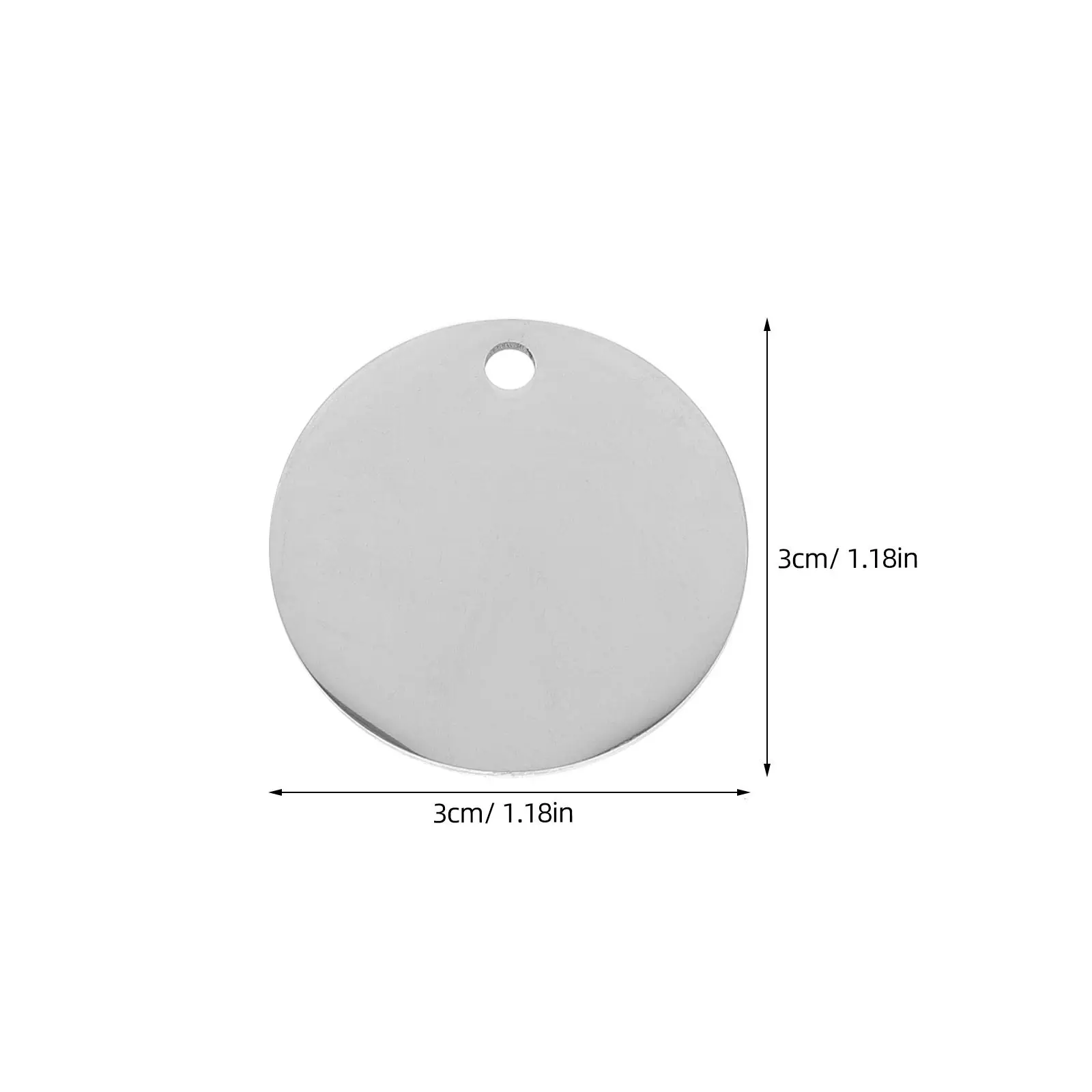 30Pcs Stainless Steel Blank Round Tags 30Mm Metal Stamping Blanks DIY Pet Name Tags Keychain Craft Jewelry Stamping Supplies