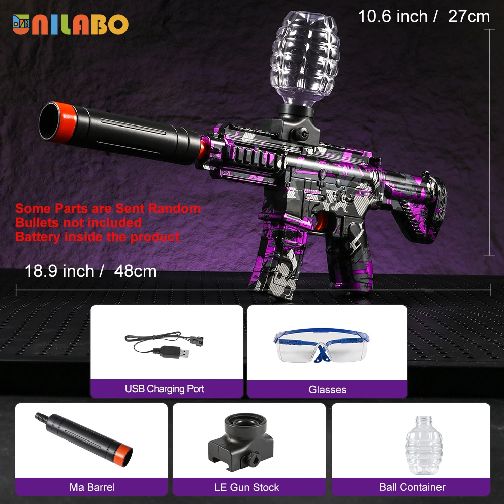 M416 elektrisch blasterpistoolspeelgoed, oplaadbaar automatisch buitenspeelgoed voor teamfamilieactiviteiten, perfect cadeau (kogels exclusief)