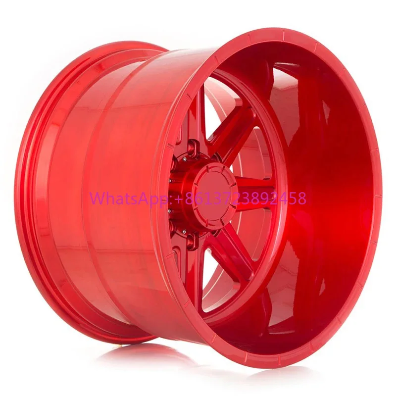 

Car Rims Off-road 20 21 22 23 24 26 Inch 6x139.7 Gloss Red Deep Dish Aluminium Alloy Forged Wheels for Chevy Silverado Ford F150