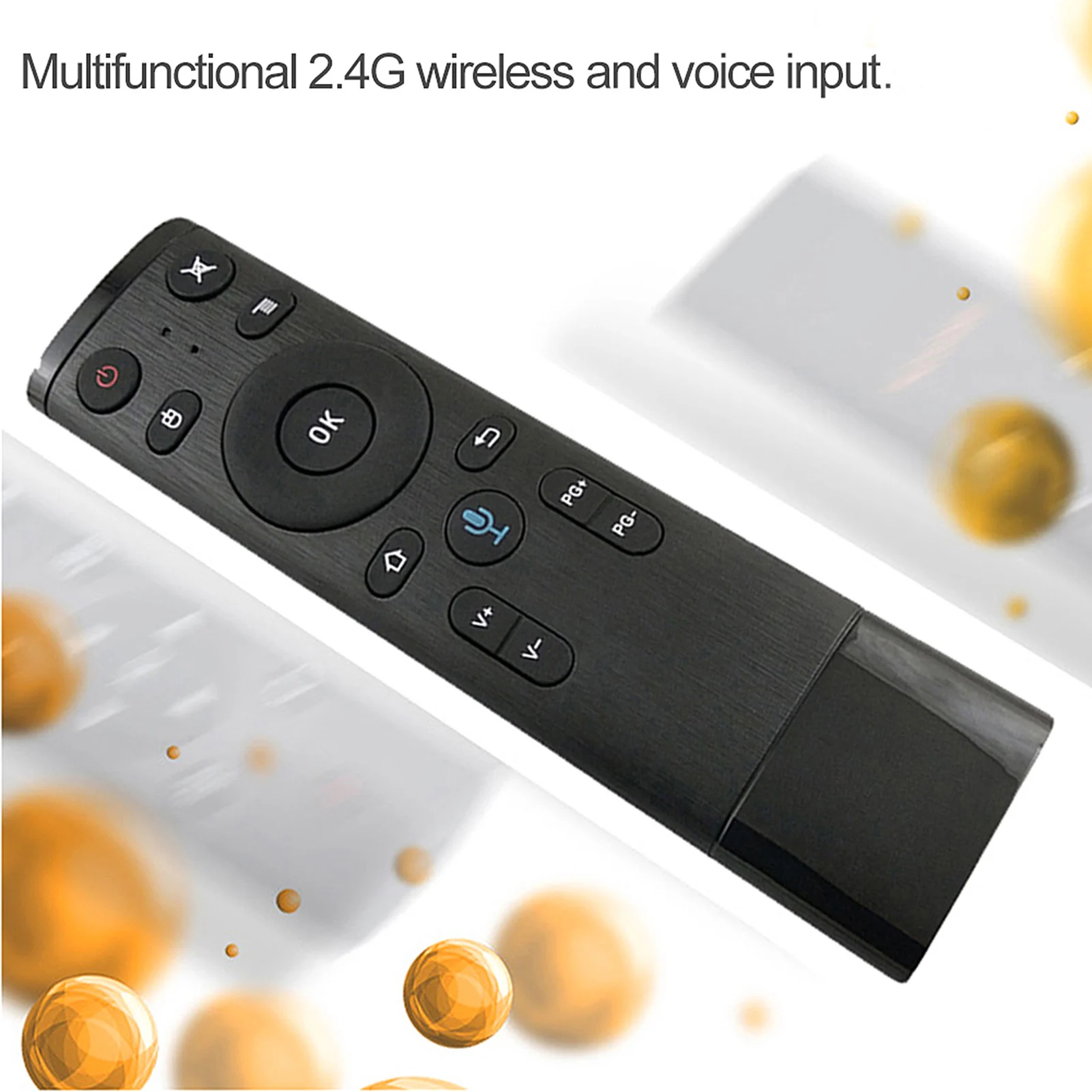 controle-remoto-sem-fio-24g-com-receptor-usb-e-entrada-de-voz-para-smart-tv-android-tv-box-htpc-pc-projetor-mouse-aereo-preto