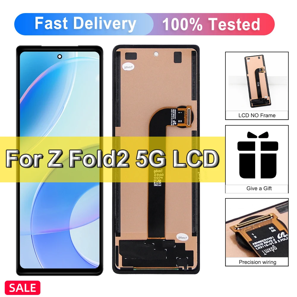 TFT Fold2 For Samsung Z Fold 2 F916 F916B LCD Display Touch Screen Digitizer Assembly Replacement For Samsung Z Fold2 Screen