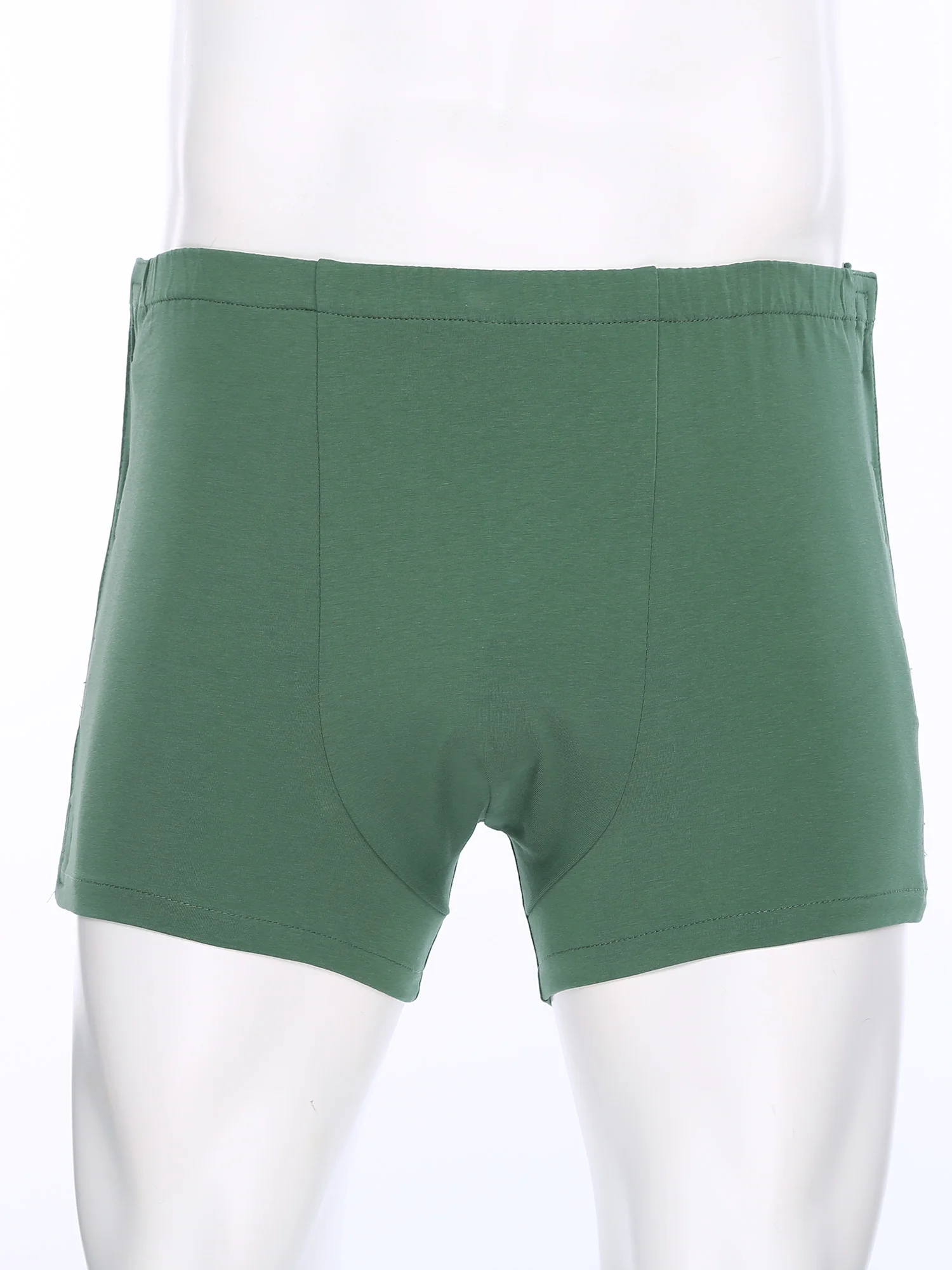 남성 수술 후 적응 형 복서 반바지 성인 신축성있는 허리 양면 찢어진 반바지 노인 침대에 누워있는 환자를위한 속옷