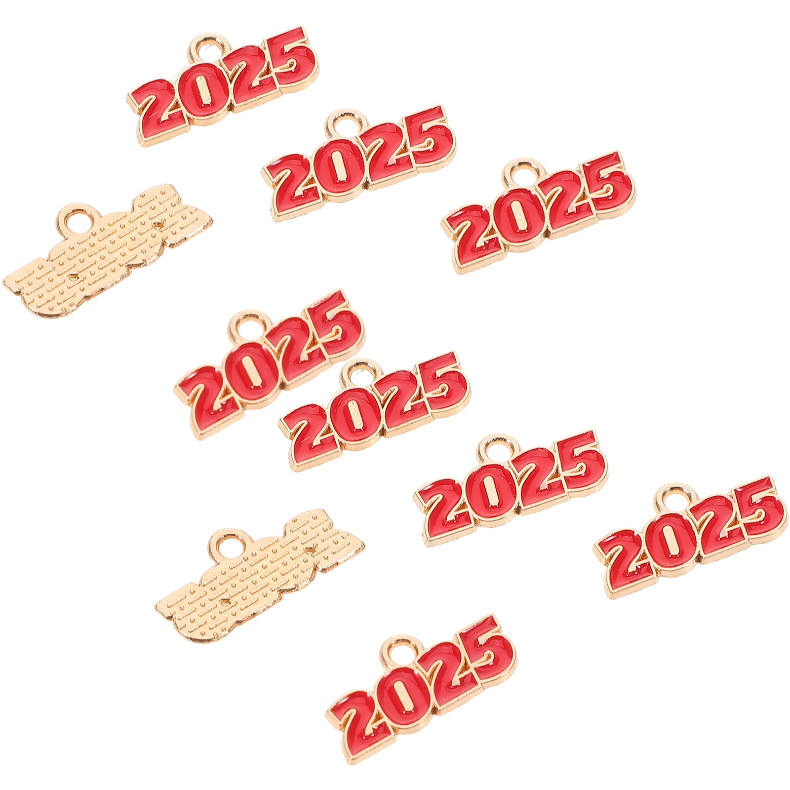 

20Pcs 2025 Metal Number Charms Style Pendant Supplies Jewelry Making DIY Bracelets Necklaces Keychains New Year