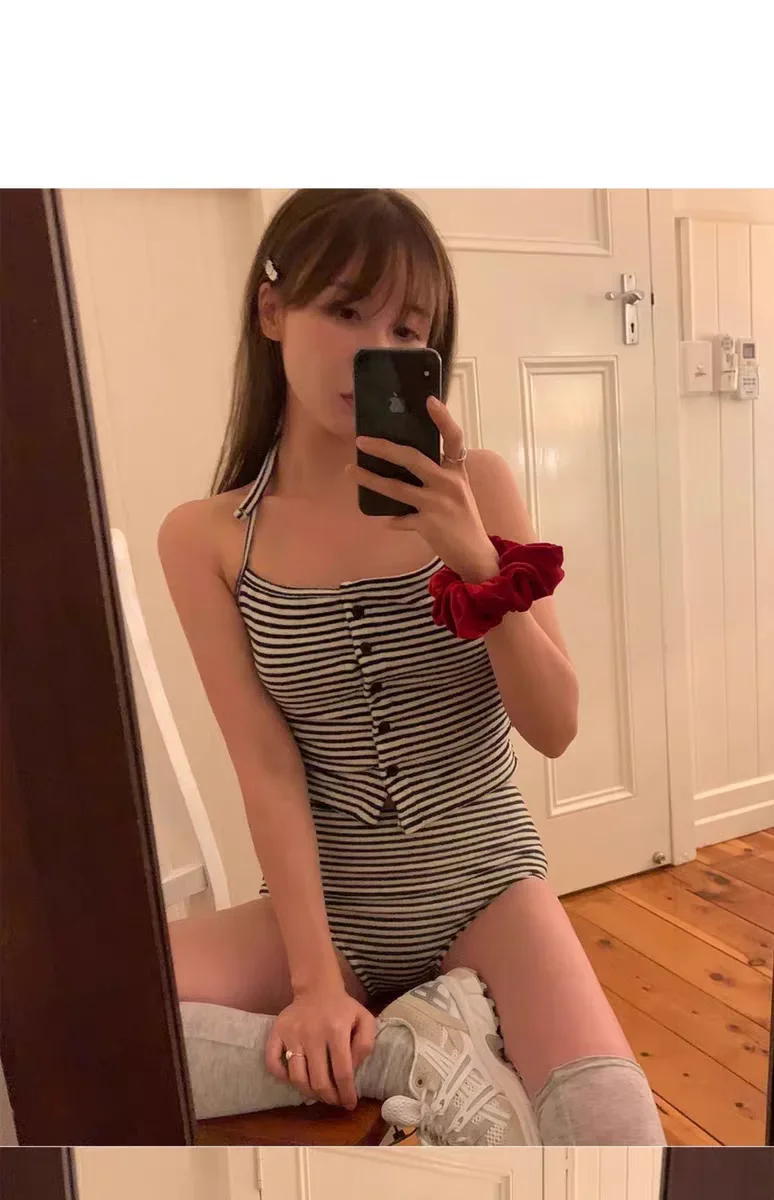 2024 ใหม่ผู้หญิงบิกินี่สูงเอว Retro ลายชุดว่ายน้ํา PURE Desire Beach Vaion Sensual แยก Beachwear