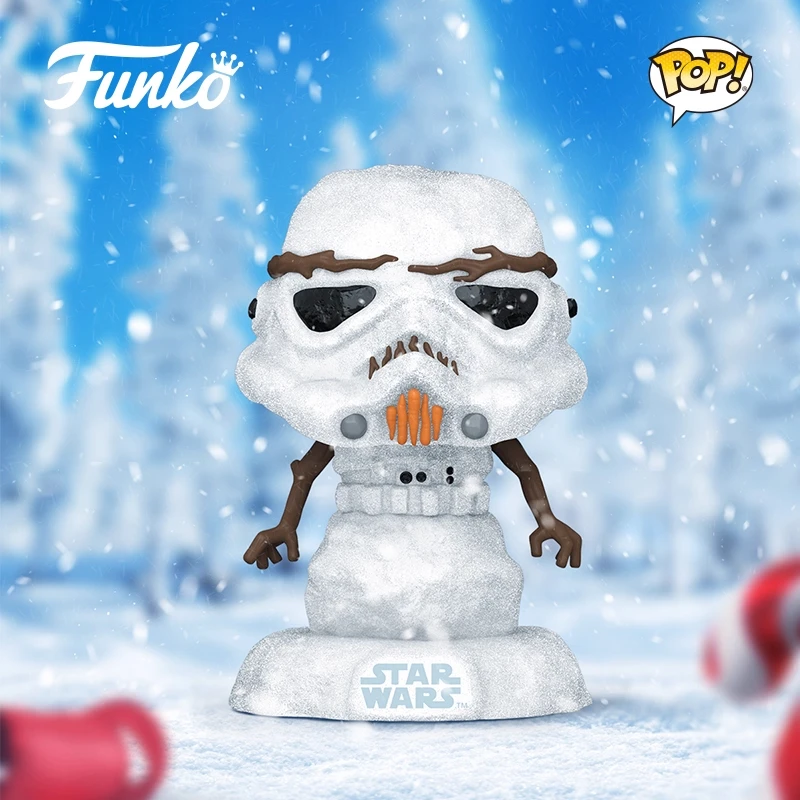 

FUNKO POP Star Wars: Snowman Darth Vader & Stormtrooper Anime Action Desktop Decoration Ornament Model Toys Collectible Model