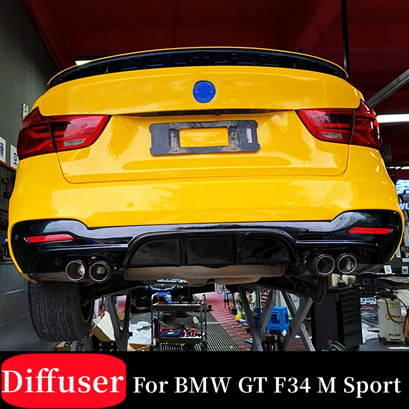 

For 2014-2018 BMW 3 Series GT F34 M Sport 4Door Car Rear Bumper Diffuser Lip Spoiler Splitter Chin Exterior Tuning Accessories