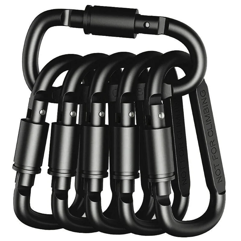 CLIPS DE CARABINER Ganchos HEAVY DUTY SPRING SNAP CLIP GYM CLIMBING SWING TORNILLO Bloqueo