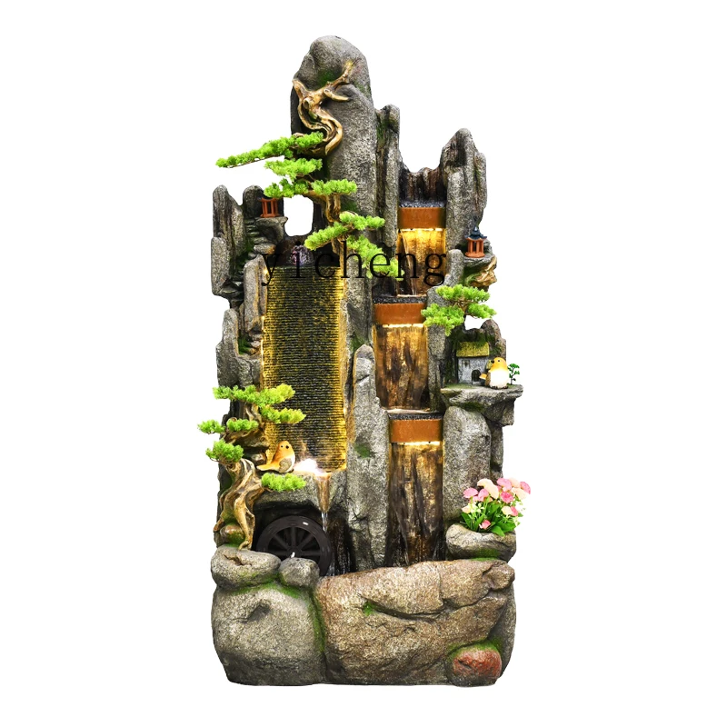 

ZC large floor rockery flowing water fountain circulating water ornament garden resin decoration