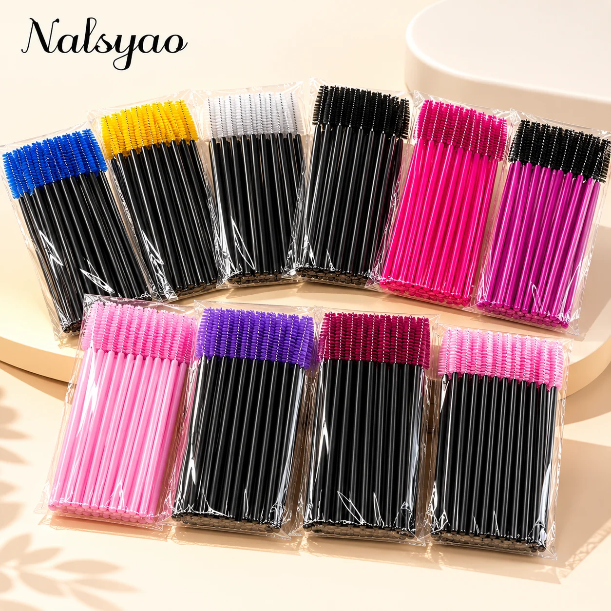 100 Stück Einweg-Wimpernbürsten Spoolies Micro Lash Mascara Wands Kämme Großhandel für Wimpernverlängerung Make-up Kosmetikwerkzeuge