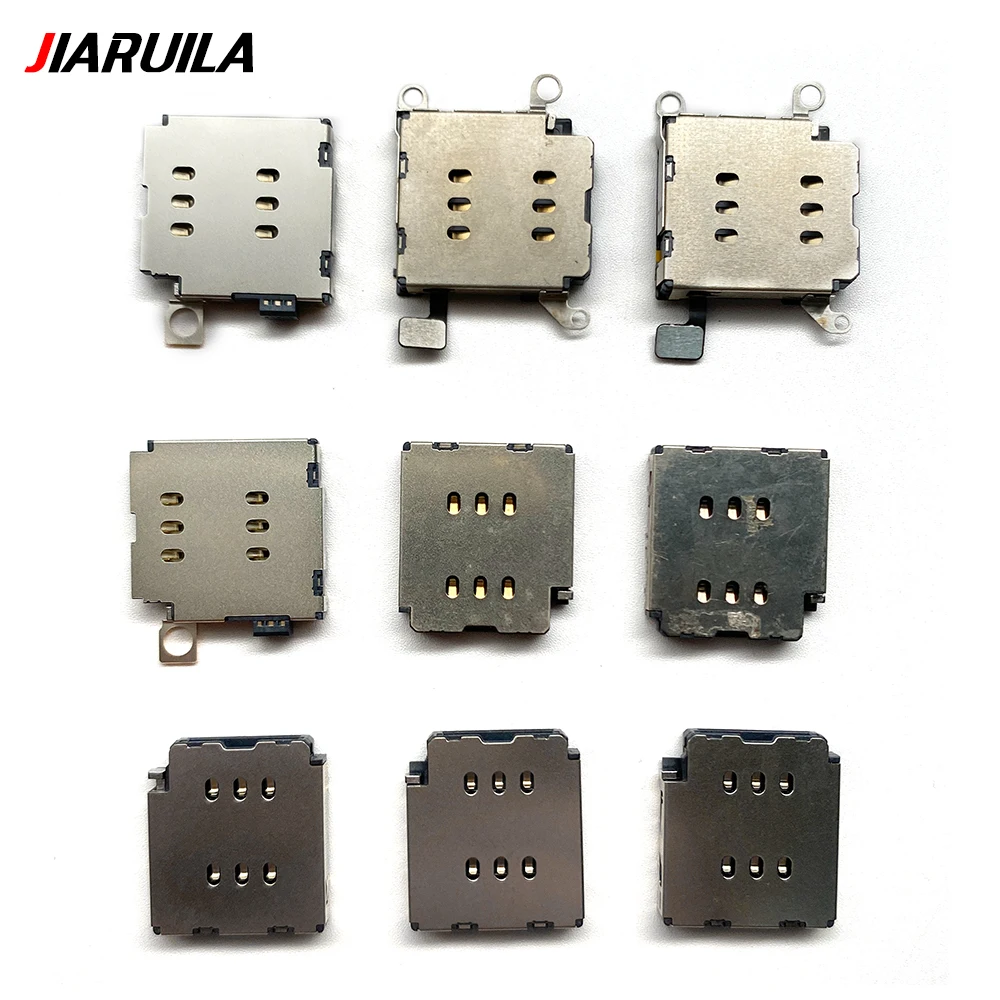 50Pcs，NEW SIM Card Reader Holder Connector Slot Flex Cable For IPhone 11 12 mini X XR XS Max 11 Pro Max 12 Dual Card