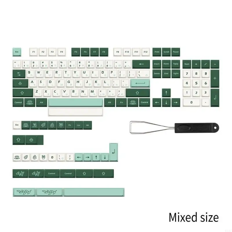 XDA -Profilschlüsselcaps 137keys Botanical Garden Dicke PBT für Gaming Mechanical Keyboard DIY Ersatztaste Japanisch Japanisch