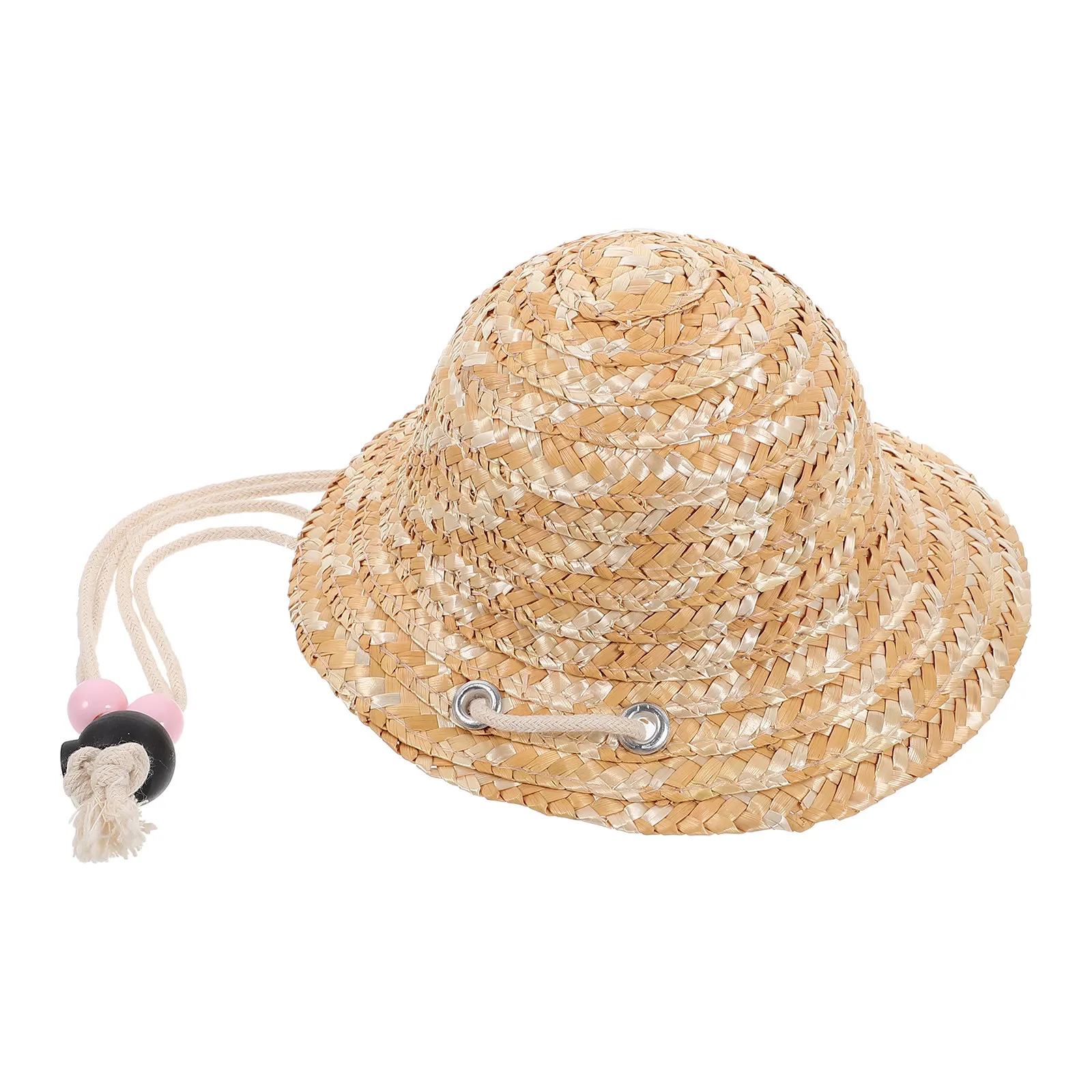 Mini pleciony kapelusz ze słomy, dekoracyjny dodatek do projektów DIY, artykuły imprezowe, mały kapelusz ozdobny, kapelusz do plecenia do domu.