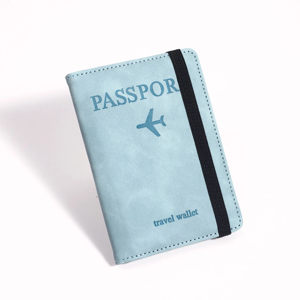 Personalisierter PU-Herren-RFID-Passhalter im 2-Style-Umschlag-Design, Flugzeugmuster Bedruckte Diebstahlsichere Passbörse, Minimalistisch – Detail 13