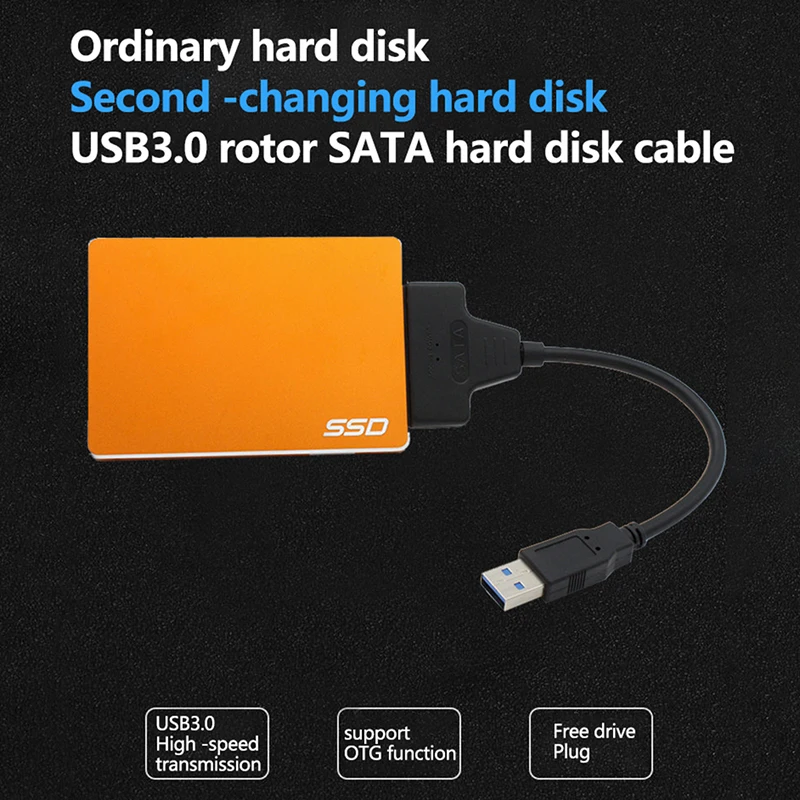 

7+ 15 22 Pin SATA 3 Cable 2.5 HDD/SSD USB Adapter 5Gbps High-Speed Transmit External Hard Disk Converter Fit for Windows 7,10