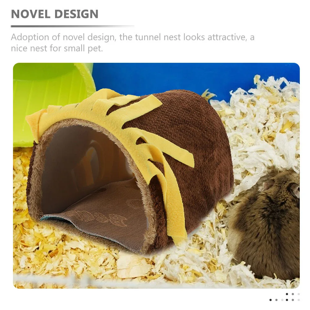

Small Pet Tassel House Guinea Pig Tunnel Nest Hamster Hideout Cooling Environment Comfortable Materials Attractive Design