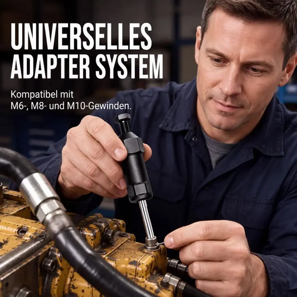 Dual Seal Piston Grease Fitting Unblocker Replaceable Adapters Threaded Connection Grease Passage Cleaner Reusable