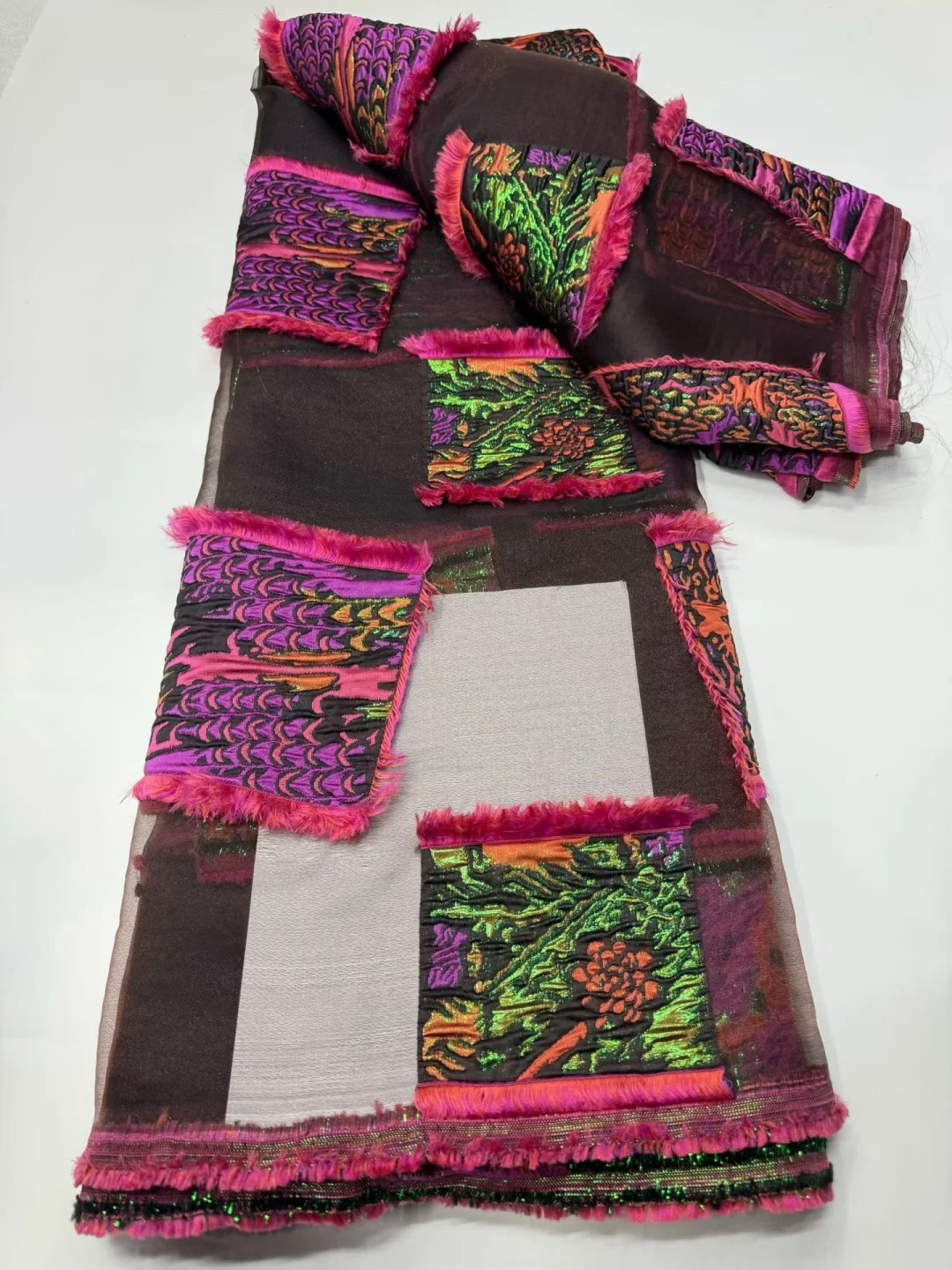 

Кружевная ткань LACE African Brocade Jacquard, 5 ярдов, 2026, высококачественное французское позолоченное кружево для женских свадебных и праздничных платьев