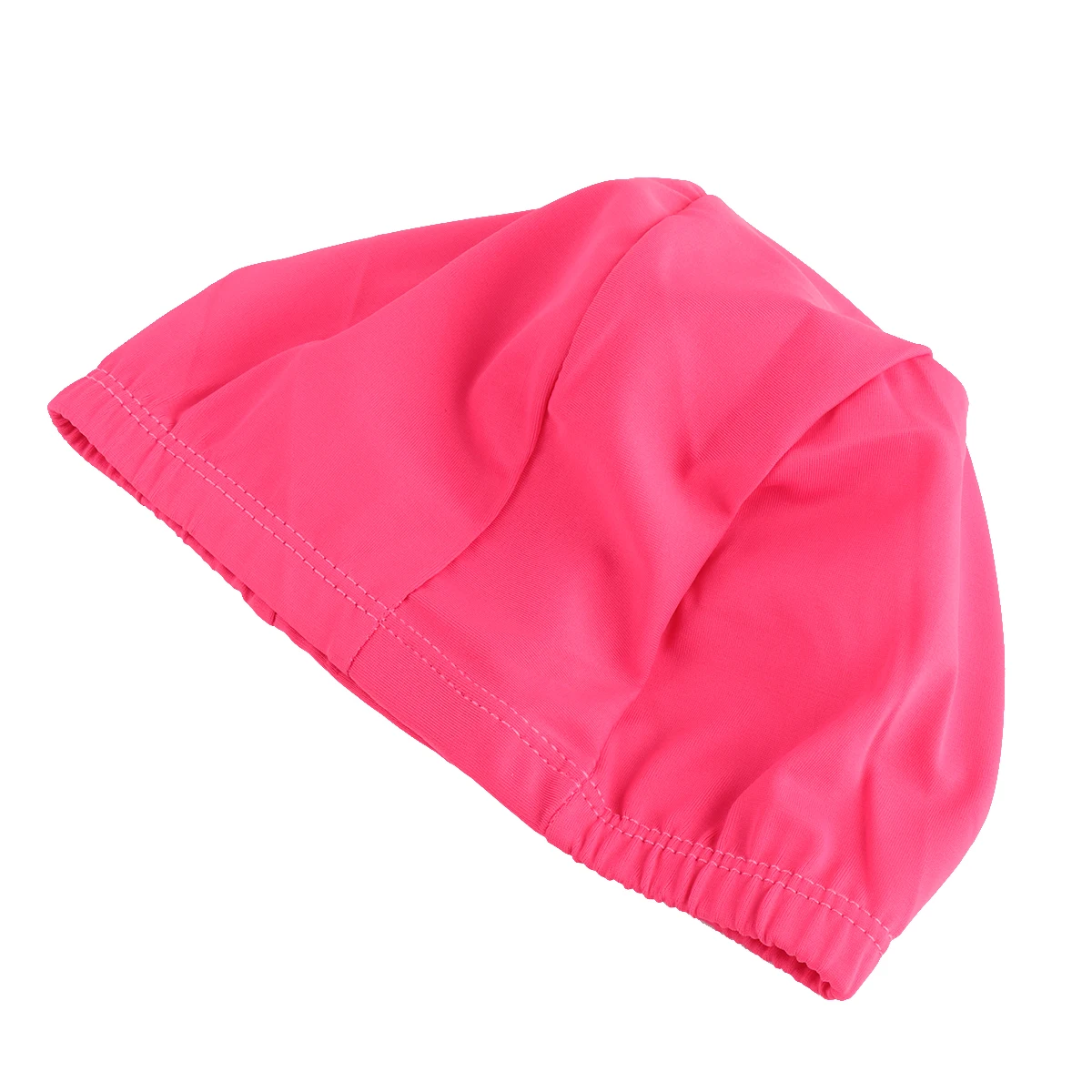 

2pcs Swim Caps Polyester Stretchable Quick-Dry Uv Protection Unisex Comfort Fit For Long Hair Adult Men Women Rose Red