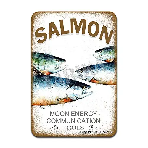 Salmon Homeostasis Cycles Determination Iron Poster Painting Tin Sign Vintage Wall Decor for Cafe Bar Pub Home Beer Decoration C