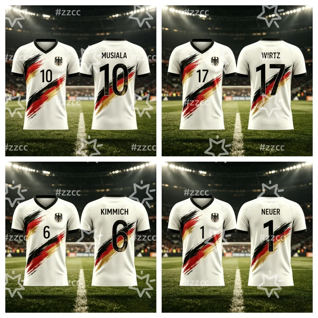 2026 Germany Team Football Jersey MUSIALA Match & Training Kit Summer Sports Men's T-Shirt Children's Clothing Tee Y2k Woman ﻿