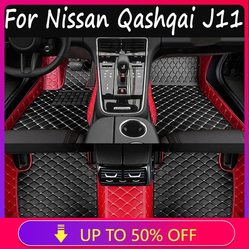 

LHD Car Floor Mats For Nissan Qashqai J11 2022 2021 2020 2019 2018 2017 2016 2015 2014 Carpets Styling Protect Accessories Rugs