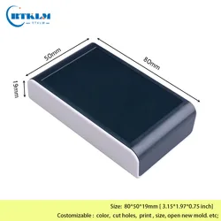 Electrical junction box small distribution box DIY plastic housing enclosure electronic project instrument case 80*50*19mm