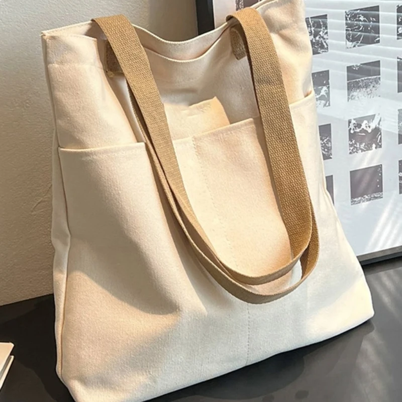 

Large Capacity Shoulder Bag for Women Canvas Armpit Bag Shopping Dating Bag Trend Handbag Students School Bag