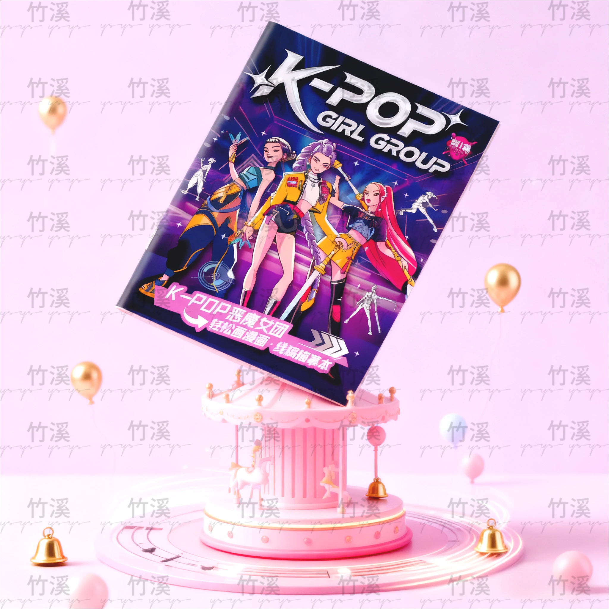 كتاب تلوين صيادات شيطان Kpop: رسومات خطية لطيفة لرومي، ميرا، زوي | شخصية الرسوم المتحركة لتخفيف التوتر للبالغين #3