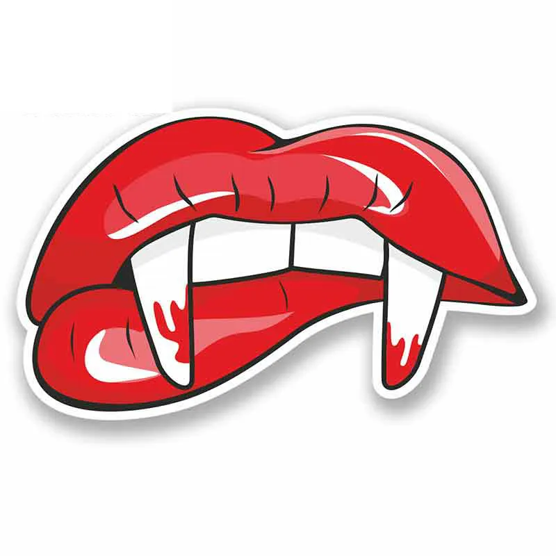 

Personality Vampire Lips Modeling Popular Car Stickers PVC Auto Laptop Decorative Sunscreen Waterproof Exquisite Decals