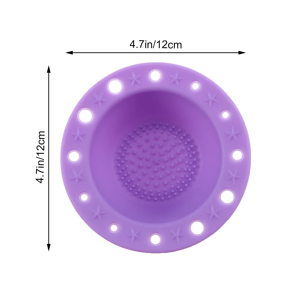 1pc escova de silicone limpador ferramentas de lavagem cosméticos maquiagem escova titular purificador placa pinceles almofada de limpeza (roxo)