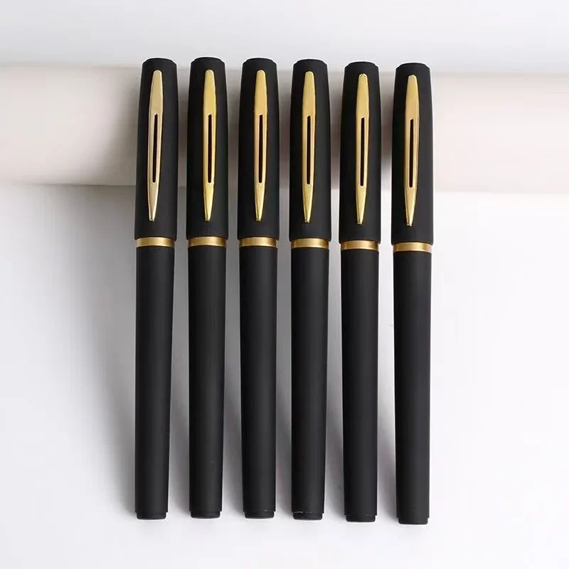 10/12 Pcs Large Capacity Gel Pen 1.0/0.7/0.5mm Signature Calligraphy Handwriting Pens Carbon Black Ink School Office Accessories