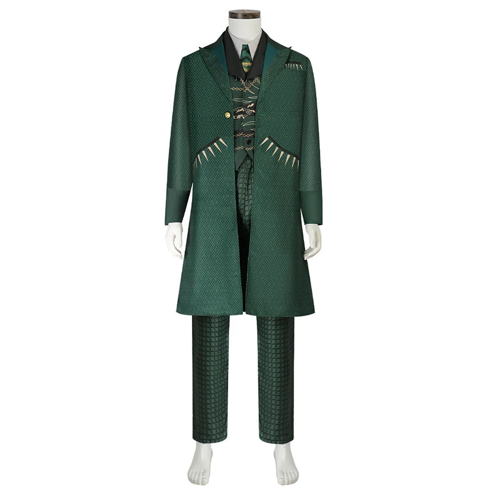 

The Wizard of Cosplay Oz Costume Movie Wicked Green Uniform Shirt Vest Pants Coat Men Male Outfits Halloween Carnival Party Suit