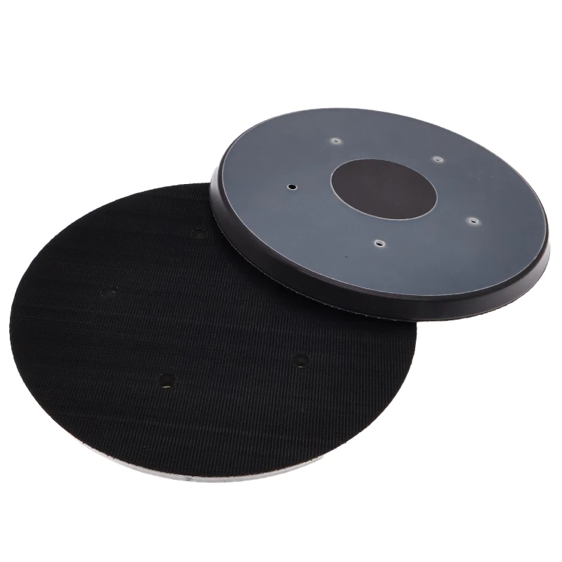 1-5Pcs 8 Inch 198mm 5‑Hole Rubber Sanding Backing Pad Hook & Loop Replacement Sander Pad For Orbital Sander Wall Grinding
