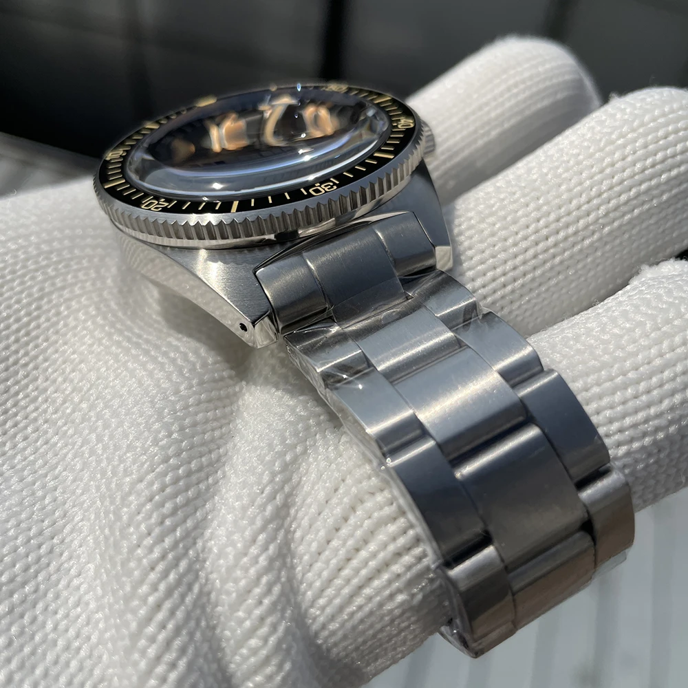 SteelinstrucMen-Montre de Plongée Mécanique et existent, Montre-Bracelet Étanche à 200m, Verre Saphir et Céramique, Lunette NH35, 45mm