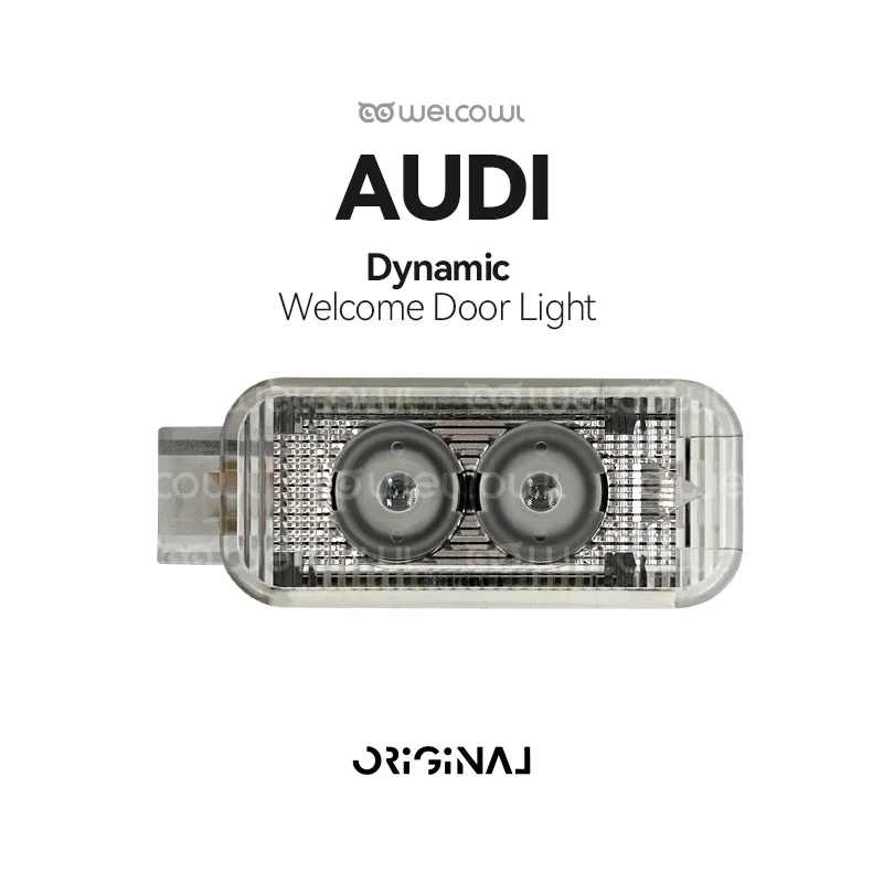 Welcome Light For Audi A6L A4L A7 S6 RS6 RS4 TTS TT RS Q2 Q3 Q5 Q7 R8 Car Door A4 A4 A8 A3 Dual lens dynamic Car Door Lamp Icon