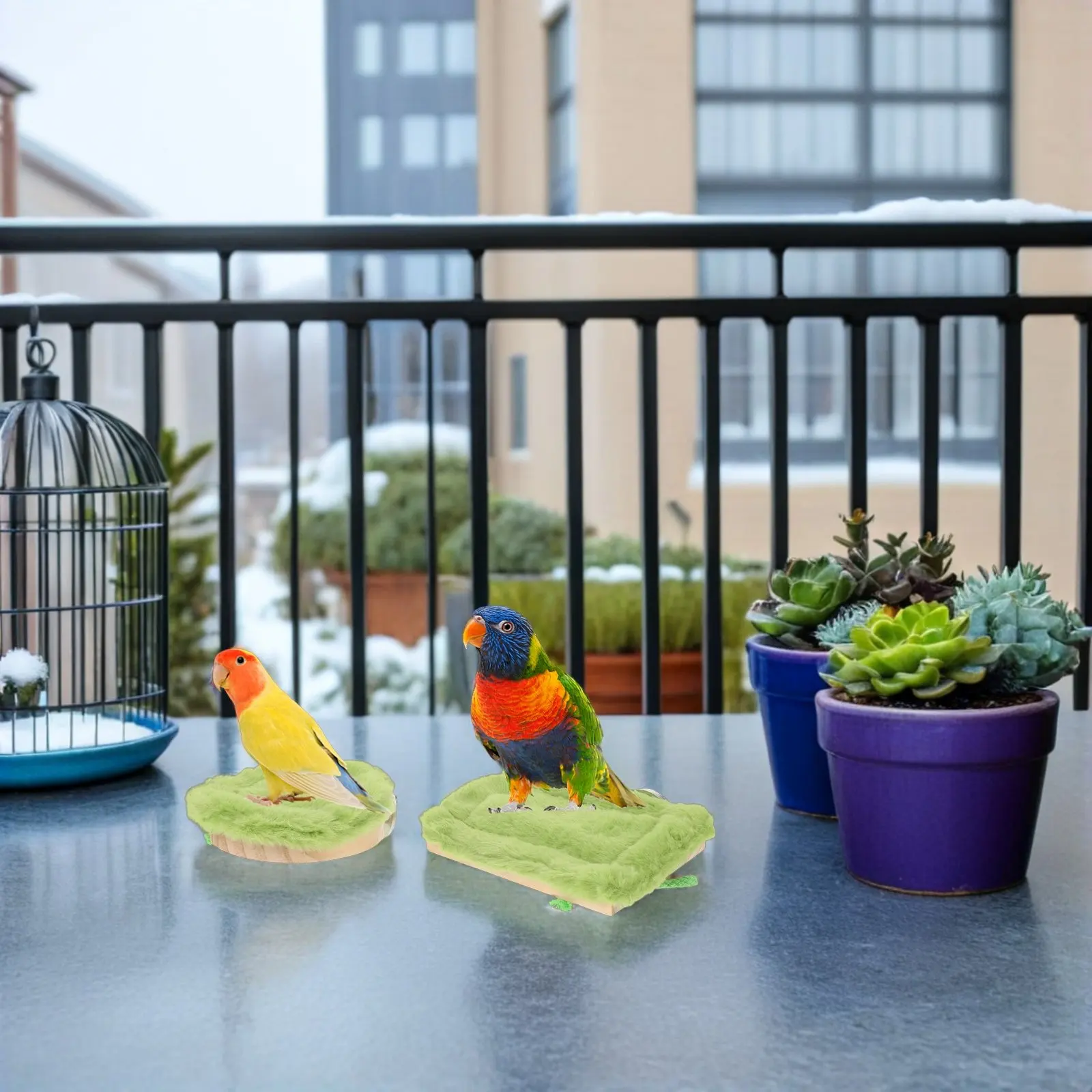 

2pcs Pet Bird Cozy Bed Hanging Plush Parrot Nest Hideaway House For Cage Warm Hammock Winter Snuggle Hut For Budgie Cockatiel