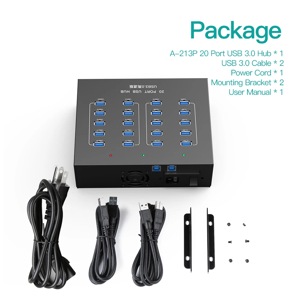A-213P Sipolar  20 Port Usb 3.0  Hub   for Phone Charging Station  Smart Usb Hub Charger view 3
