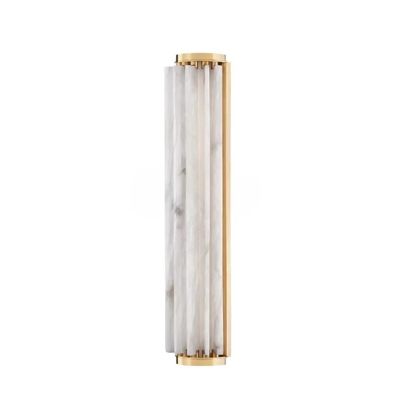 

New Chinese style modern creative bedroom bedside light luxury marble wall lamp designer living room background hotel aisle lamp